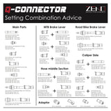 Q-Connector Bicycle Brake Hydraulic Coupler  Setting Combination Advice