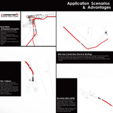 Q-Connector V2 Pin Side Pre-pressed with hose